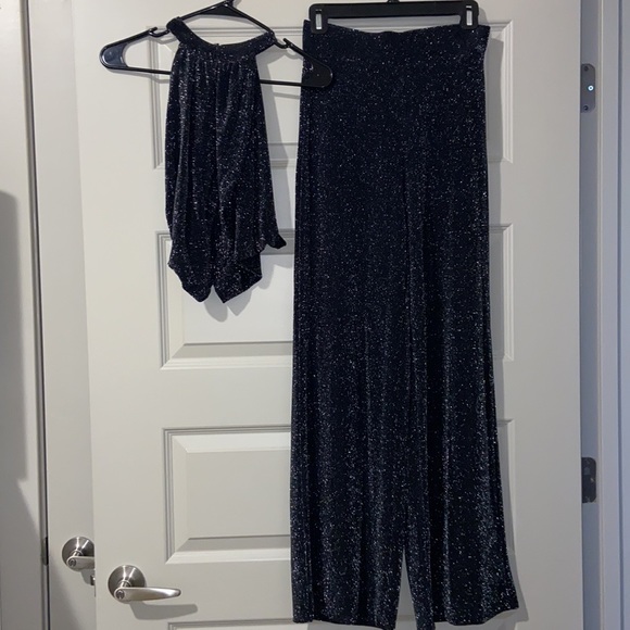 Sorelle UK Black metallic 2 piece pant set - Picture 6 of 6